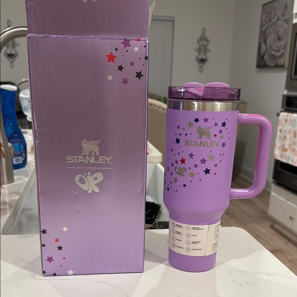 Stanley Purple Travel Mug with Stars Olivia Rodrigo